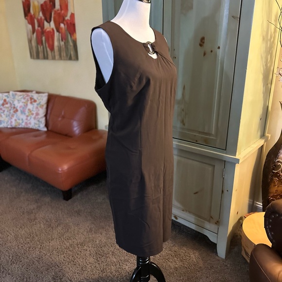 Sag Harbor Chocolate Brown Midi Dress - Picture 3 of 5